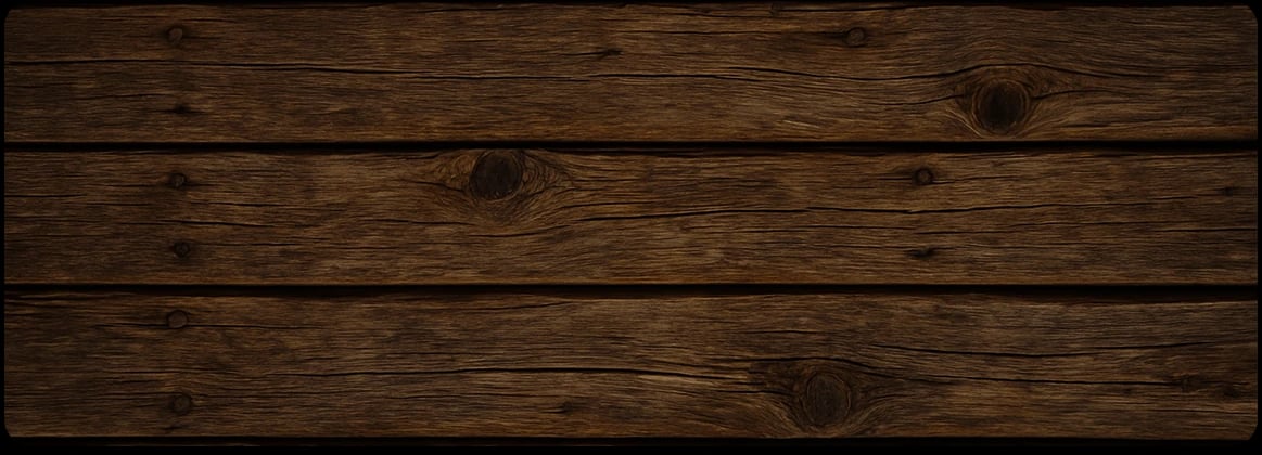 Rustic wood plank with hero copy